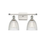 Castile Bathroom Vanity Light - White / Polished Chrome / Clear