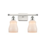 Ellery Bathroom Vanity Light - White / Polished Chrome / White