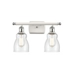 Ellery Bathroom Vanity Light - White / Polished Chrome / Clear Seedy