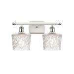 Niagra Bathroom Vanity Light - White / Polished Chrome / Clear