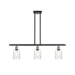 Hadley Island Pendant - Black / Antique Brass / Clear