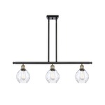 Waverly Island Pendant - Black / Antique Brass / Clear