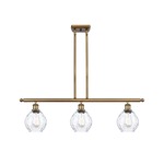 Waverly Island Pendant - Brushed Brass / Clear