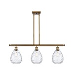 Waverly Island Pendant - Brushed Brass / Clear