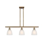 Castile Island Pendant - Brushed Brass / White