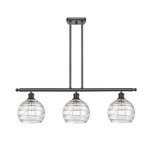 Deco Swirl Linear Pendant - Oil Rubbed Bronze / Clear