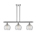 Deco Swirl Linear Pendant - Polished Chrome / Clear