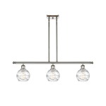 Deco Swirl Linear Pendant - Polished Nickel / Clear