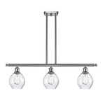 Waverly Island Pendant - Brushed Satin Nickel / Clear