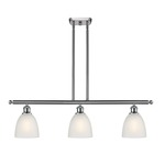 Castile Island Pendant - Brushed Satin Nickel / White