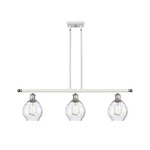 Waverly Island Pendant - White / Polished Chrome / Clear