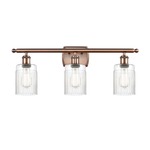 Hadley Bathroom Vanity Light - Antique Copper / Clear