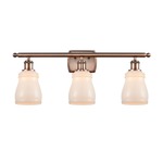 Ellery Bathroom Vanity Light - Antique Copper / White