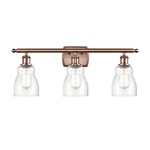 Ellery Bathroom Vanity Light - Antique Copper / Clear Seedy
