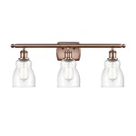 Ellery Bathroom Vanity Light - Antique Copper / Clear Seedy