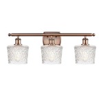 Niagra Bathroom Vanity Light - Antique Copper / Clear