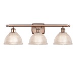 Arietta Bathroom Vanity Light - Antique Copper / Clear