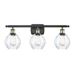 Waverly Bathroom Vanity Light - Black / Antique Brass / Clear