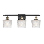 Niagra Bathroom Vanity Light - Black / Antique Brass / Clear