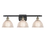 Arietta Bathroom Vanity Light - Black / Antique Brass / Clear