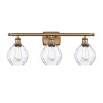 Waverly Bathroom Vanity Light - Brushed Brass / Clear