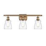 Ellery Bathroom Vanity Light - Brushed Brass / Clear