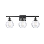 Waverly Bathroom Vanity Light - Matte Black / Clear