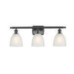 Castile Bathroom Vanity Light - Matte Black / White