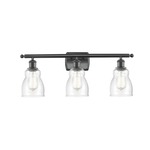 Ellery Bathroom Vanity Light - Matte Black / Clear Seedy