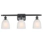 Brookfield Bathroom Vanity Light - Matte Black / White