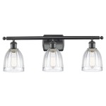 Brookfield Bathroom Vanity Light - Matte Black / Clear