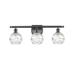 Deco Swirl Bathroom Vanity Light - Oil Rubbed Bronze / Clear