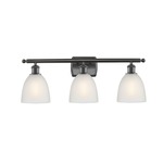 Castile Bathroom Vanity Light - Oil Rubbed Bronze / White