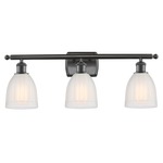 Brookfield Bathroom Vanity Light - Oil Rubbed Bronze / White