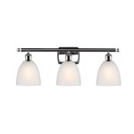 Castile Bathroom Vanity Light - Polished Chrome / White