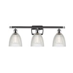 Castile Bathroom Vanity Light - Polished Chrome / Clear