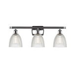 Castile Bathroom Vanity Light - Polished Chrome / Clear