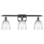 Brookfield Rectangle Canopy Bathroom Vanity Light - Polished Chrome / Clear
