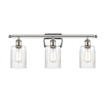 Hadley Bathroom Vanity Light - Polished Nickel / Clear