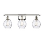 Waverly Bathroom Vanity Light - Polished Nickel / Clear