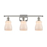 Ellery Bathroom Vanity Light - Polished Nickel / White