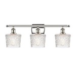 Niagra Bathroom Vanity Light - Polished Nickel / Clear