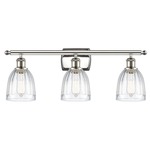 Brookfield Bathroom Vanity Light - Polished Nickel / Clear