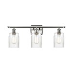 Hadley Bathroom Vanity Light - Brushed Satin Nickel / Clear