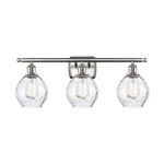Waverly Bathroom Vanity Light - Brushed Satin Nickel / Clear