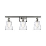 Ellery Bathroom Vanity Light - Brushed Satin Nickel / Clear Seedy