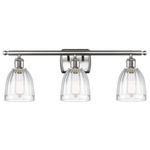 Brookfield Bathroom Vanity Light - Satin Nickel / Clear