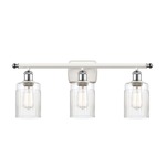 Hadley Bathroom Vanity Light - White / Polished Chrome / Clear