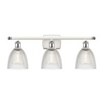 Castile Bathroom Vanity Light - White / Polished Chrome / Clear