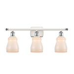 Ellery Bathroom Vanity Light - White / Polished Chrome / White